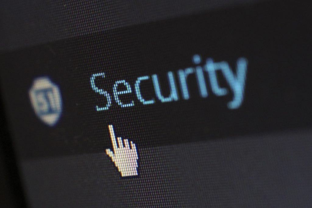 Mouse cursor about to click on security. This is where we have our Policies & Procedures