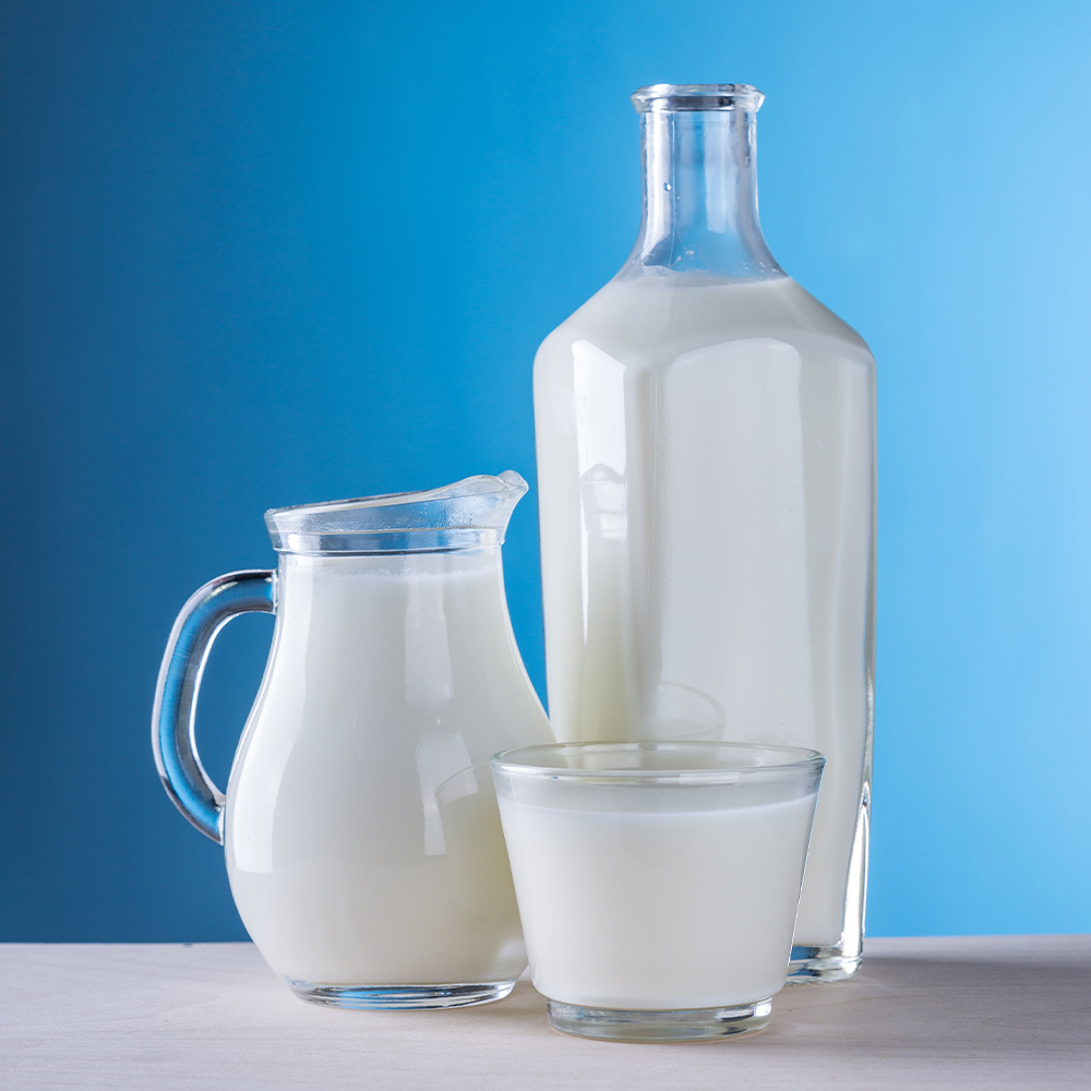Dairy including milk as one of the food groups involved in healthy eating